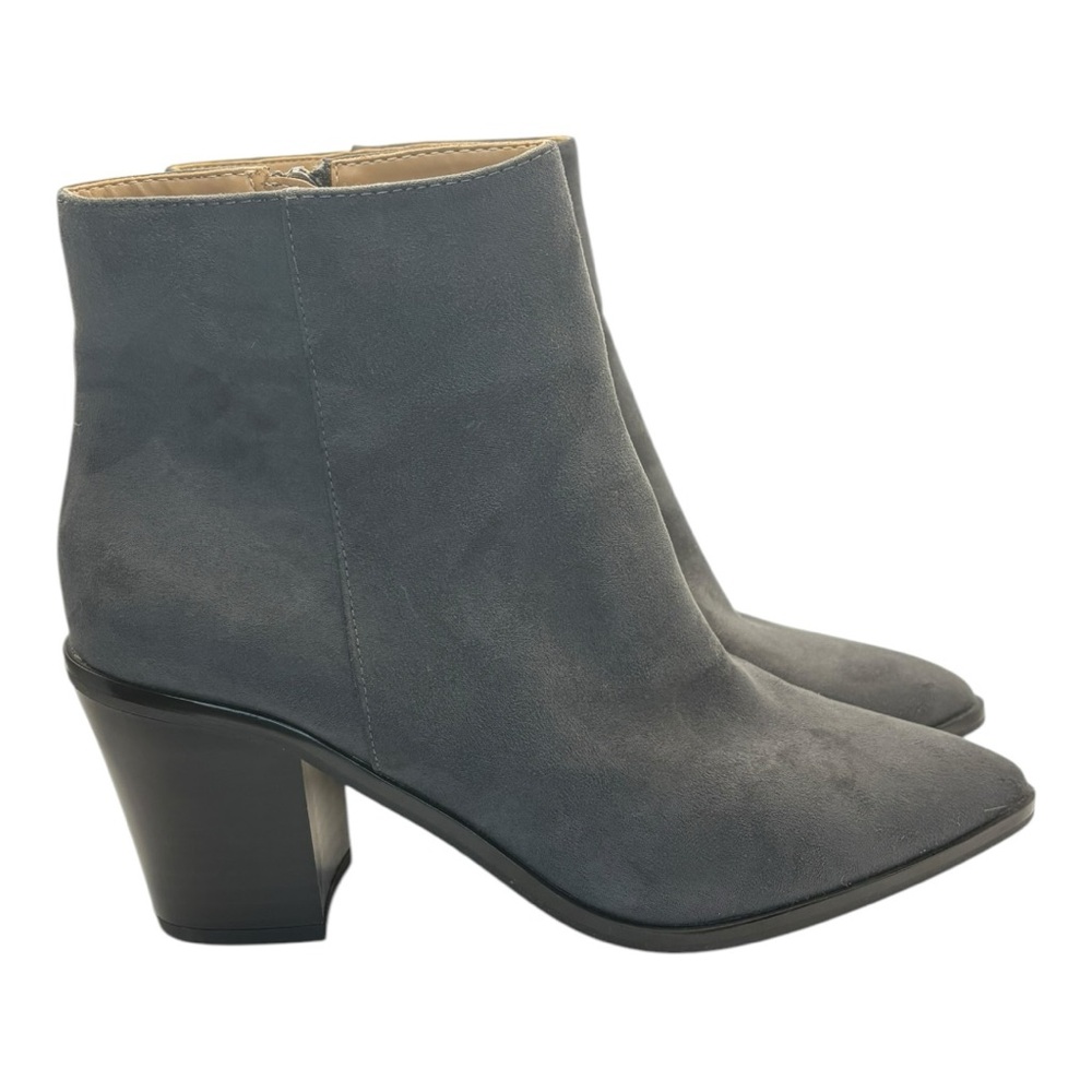 14th &‎ Union Gray Faux Suede Ankle Boots w/ Heels (Size 10M)